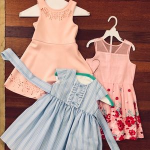 Dress bundle_3 girls dresses size 4,5,5